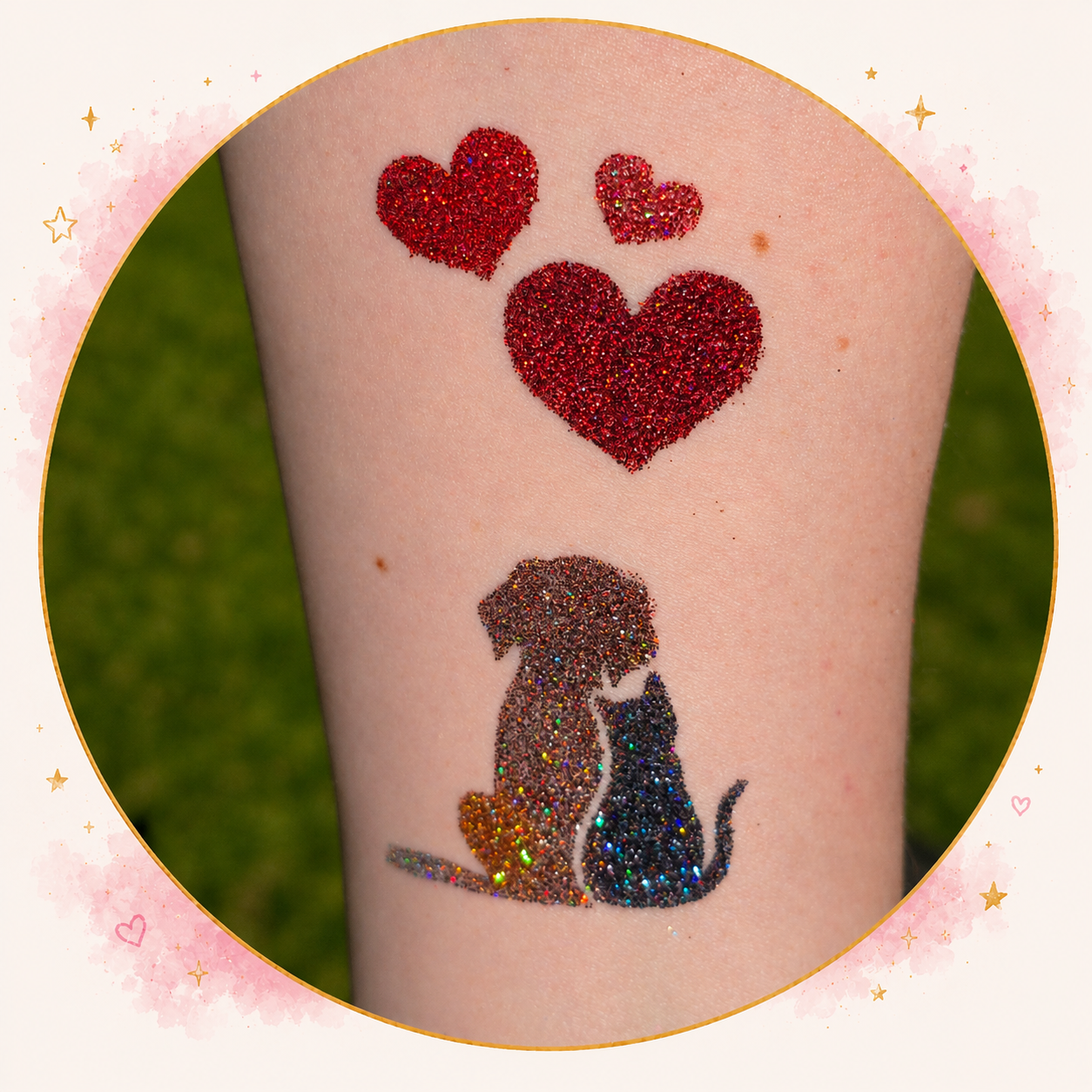 Glittertattoo's voor kinderfeestjes en evenementen